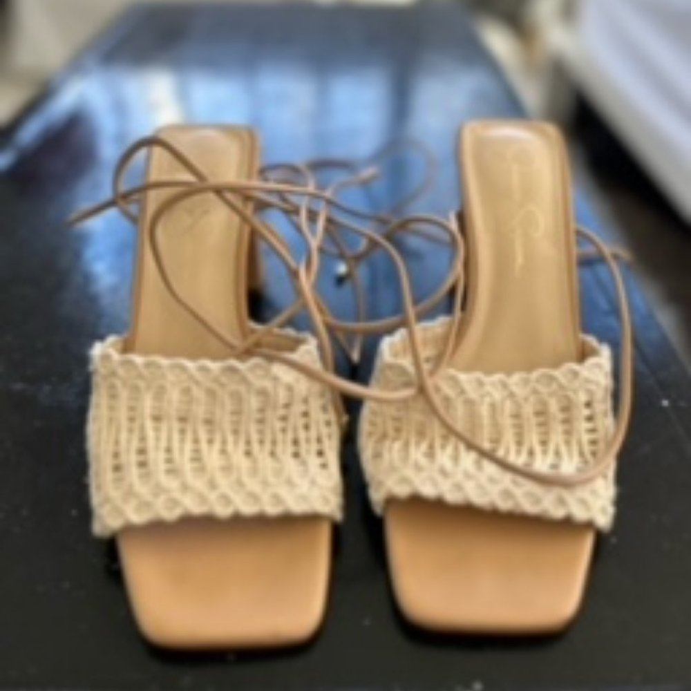 Jessica Simpson Woven Tie-Up Heels